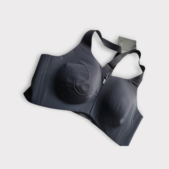 Knix Catalyst Front-Zip Sports Bra 40D/42D/40DD/42DD Black High-Impact Workout - Picture 2 of 6